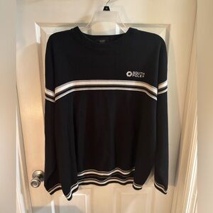 South Pole Black and White Crewneck Sweater for Men, Sz XXL
